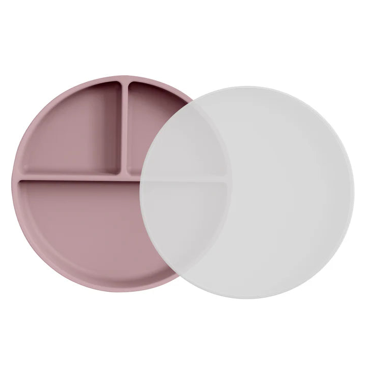 Divided Suction Plates with Matching Lids Pack of 1 Silicone Plate