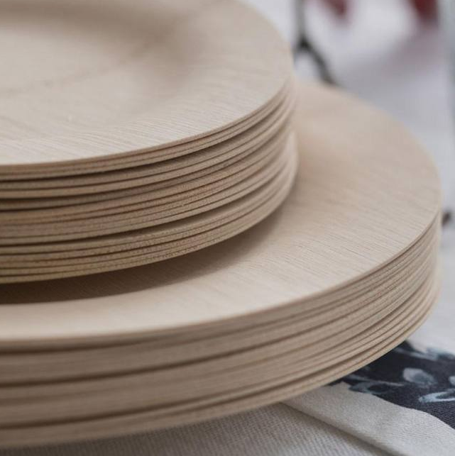 Heavy-Duty 11-Inch Natural Bamboo Plates